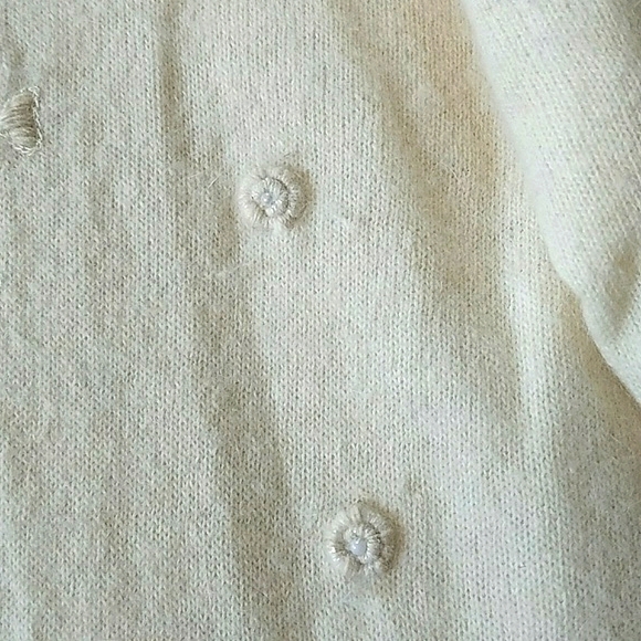 Vintage Lambs Wool Blend Beaded Embroidered Cutest Cardi Ever - Picture 9 of 16